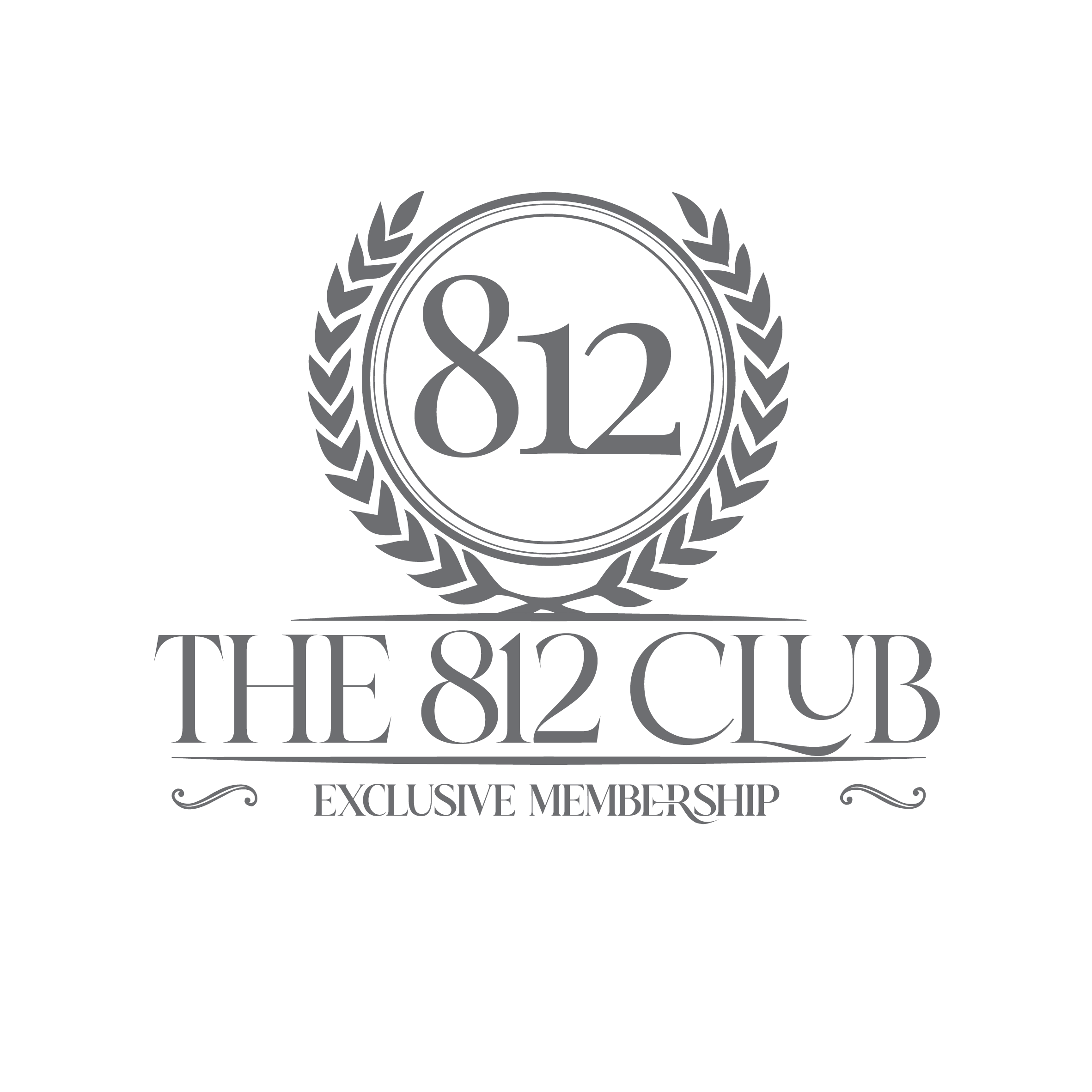 final 812 EXCLUSIVE MEMBERSHIP logo crest grey